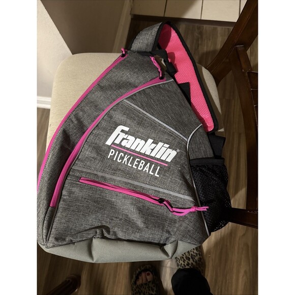 Franklin Sports Sling Pickleball Bag Color Pink Gray - Picture 1 of 6